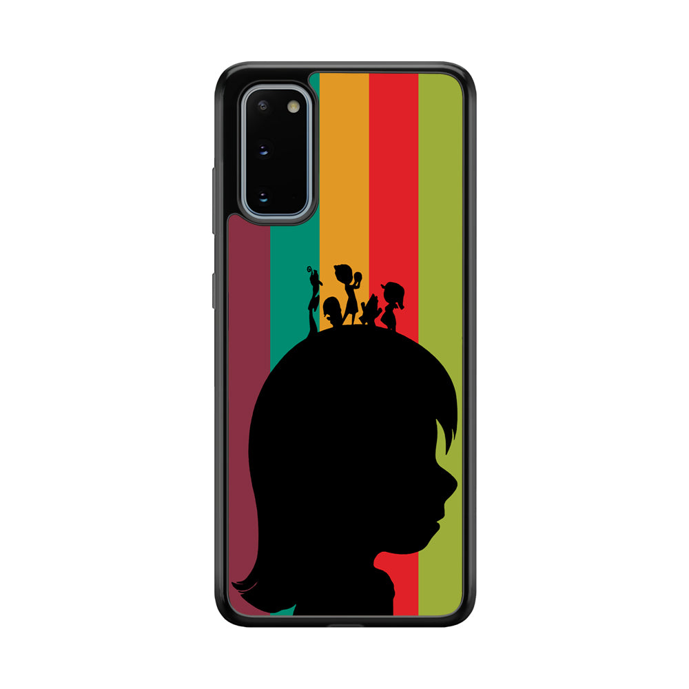 Inside Out Silhouette Character Samsung Galaxy S20 Case