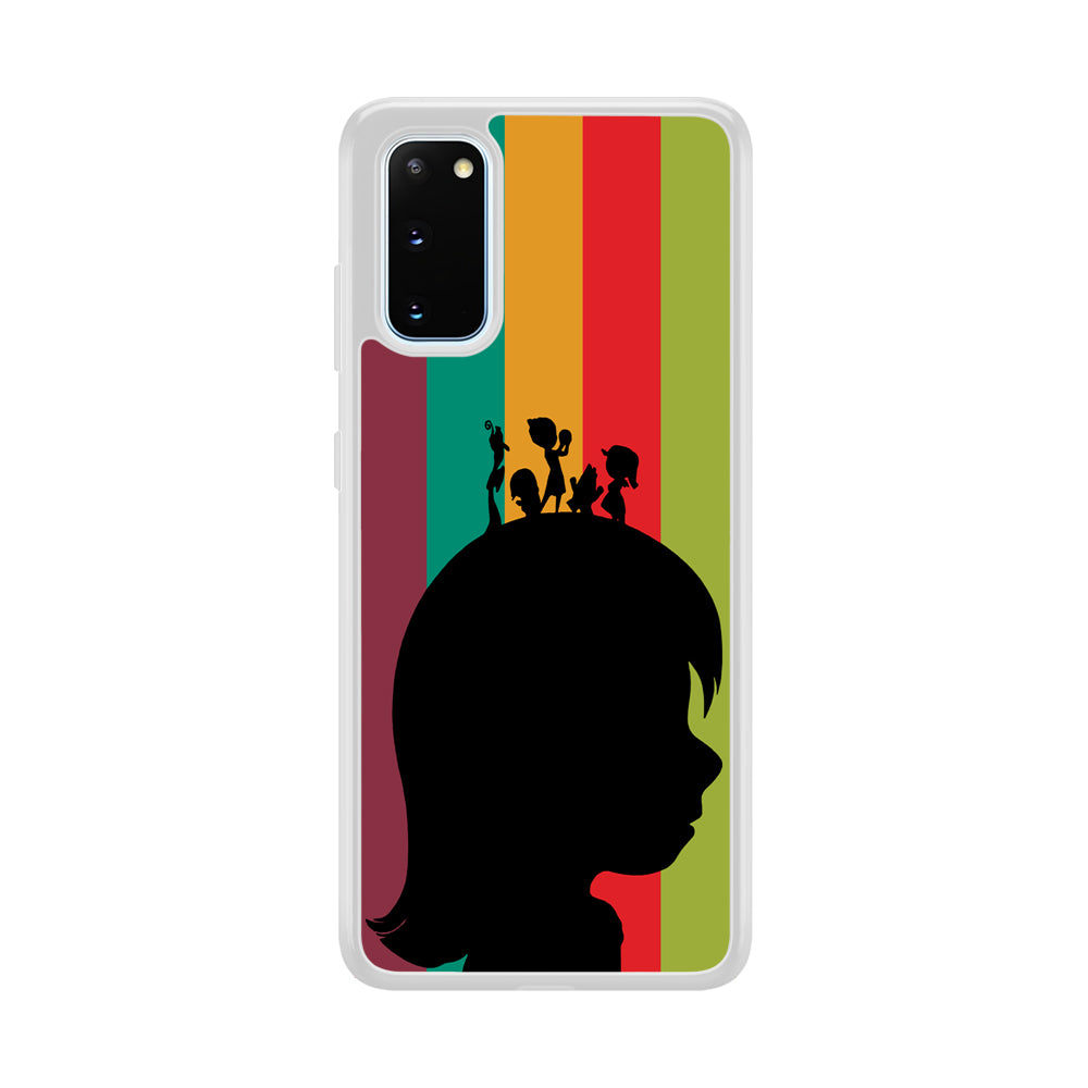 Inside Out Silhouette Character Samsung Galaxy S20 Case
