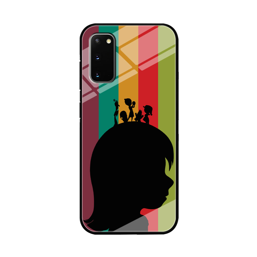 Inside Out Silhouette Character Samsung Galaxy S20 Case