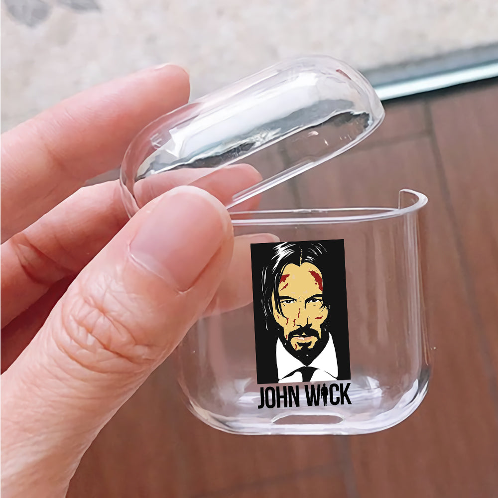 John Wick in Frame Protective Clear Case Cover For Apple Airpods