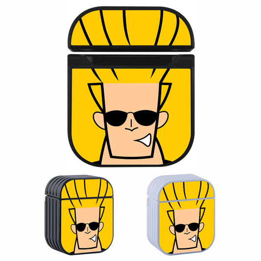 Johnny Bravo Close Up Face Hard Plastic Case Cover For Apple Airpods