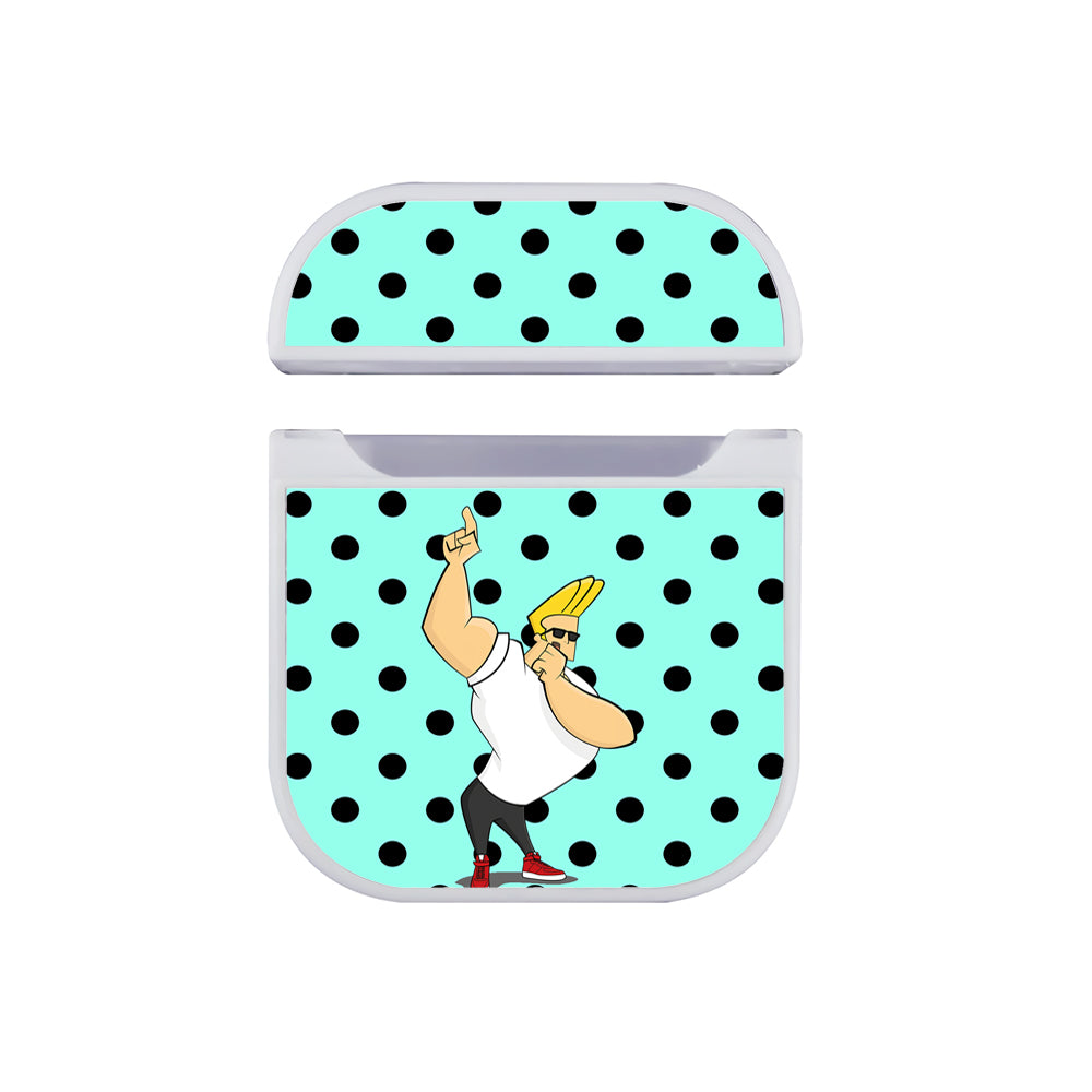 Johnny Bravo Dots Style Hard Plastic Case Cover For Apple Airpods