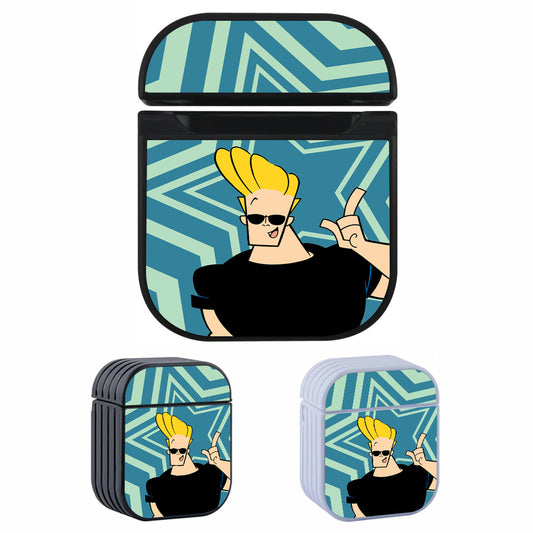 Johnny Bravo Star Hard Plastic Case Cover For Apple Airpods