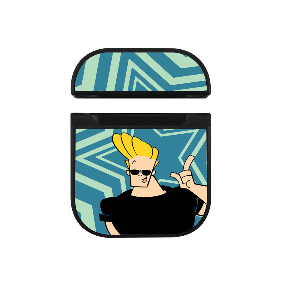 Johnny Bravo Star Hard Plastic Case Cover For Apple Airpods