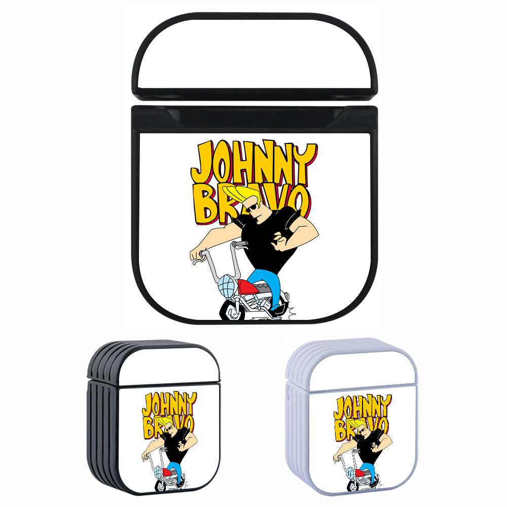 Johnny Bravo Style With Motorcycle Hard Plastic Case Cover For Apple Airpods