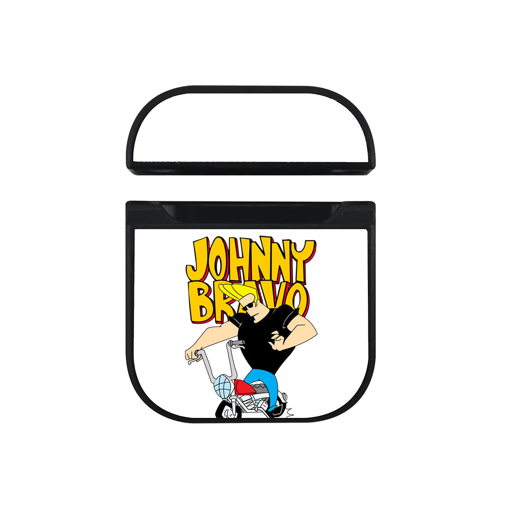 Johnny Bravo Style With Motorcycle Hard Plastic Case Cover For Apple Airpods