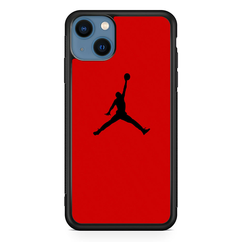 Jordan Red Simple iPhone 15 Case