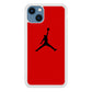 Jordan Red Simple iPhone 15 Case