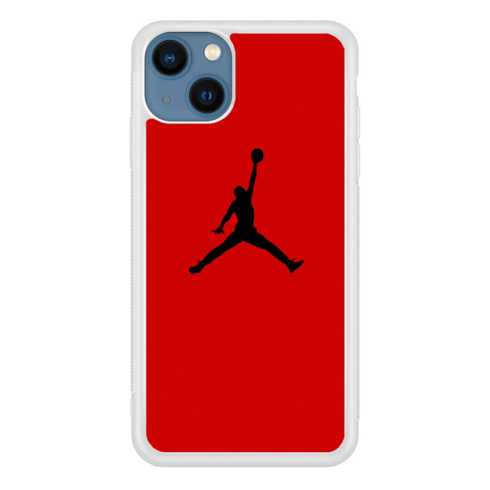 Jordan Red Simple iPhone 15 Case