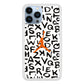 Jordan White Aphabet Orange Logo iPhone 14 Pro Max Case