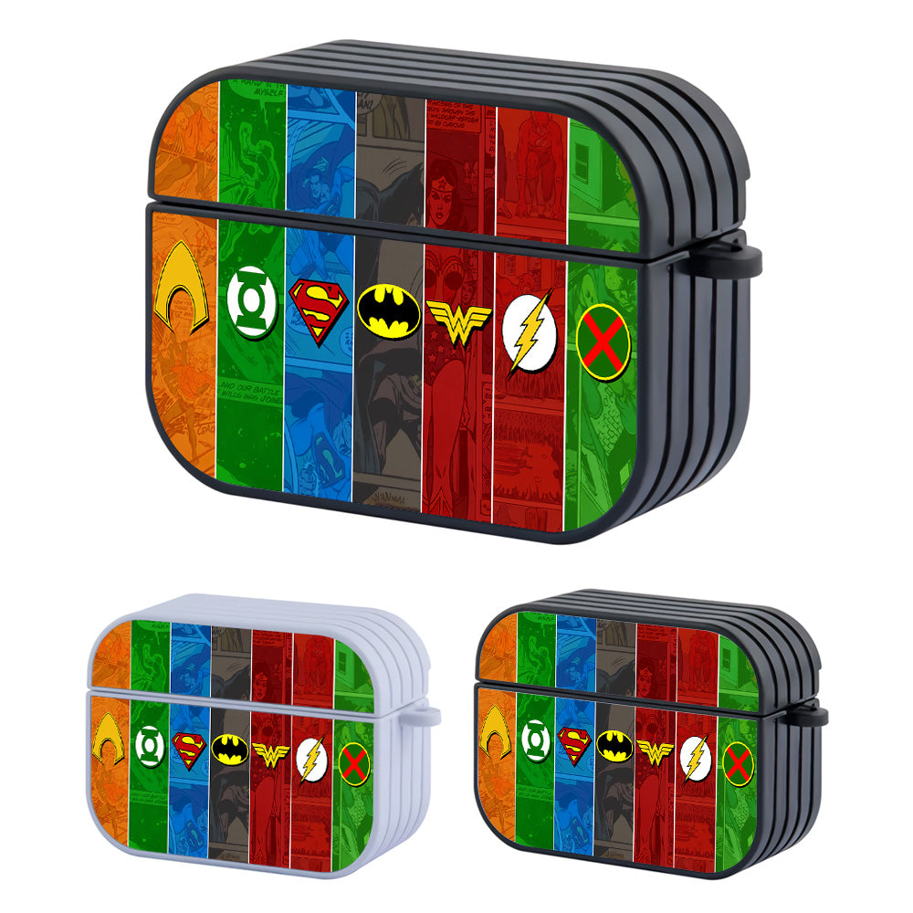 Justice League Logo Superhero Hard Plastic Case Cover For Apple Airpods Pro