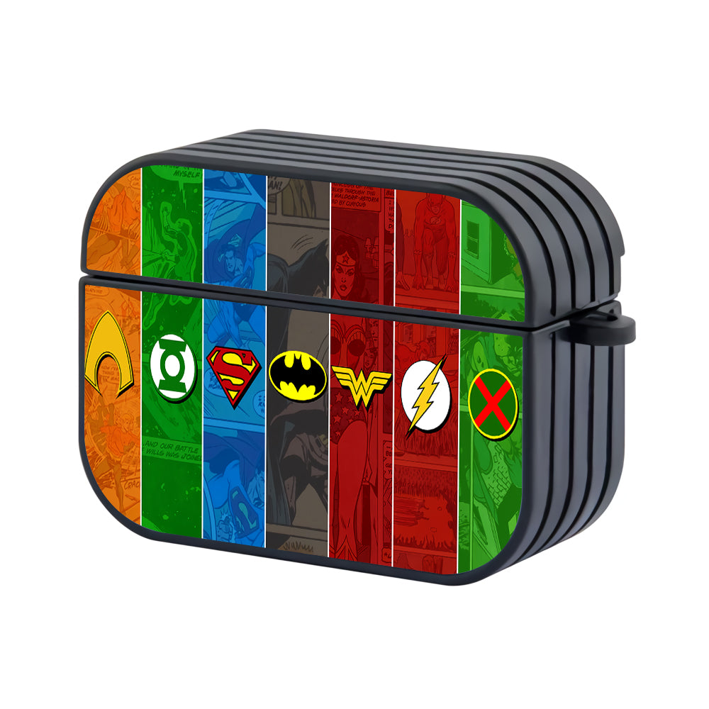 Justice League Logo Superhero Hard Plastic Case Cover For Apple Airpods Pro