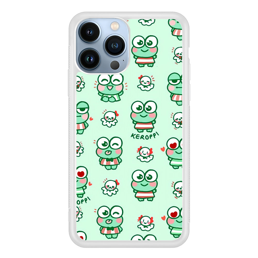 Keroppi Cute Expression iPhone 14 Pro Case