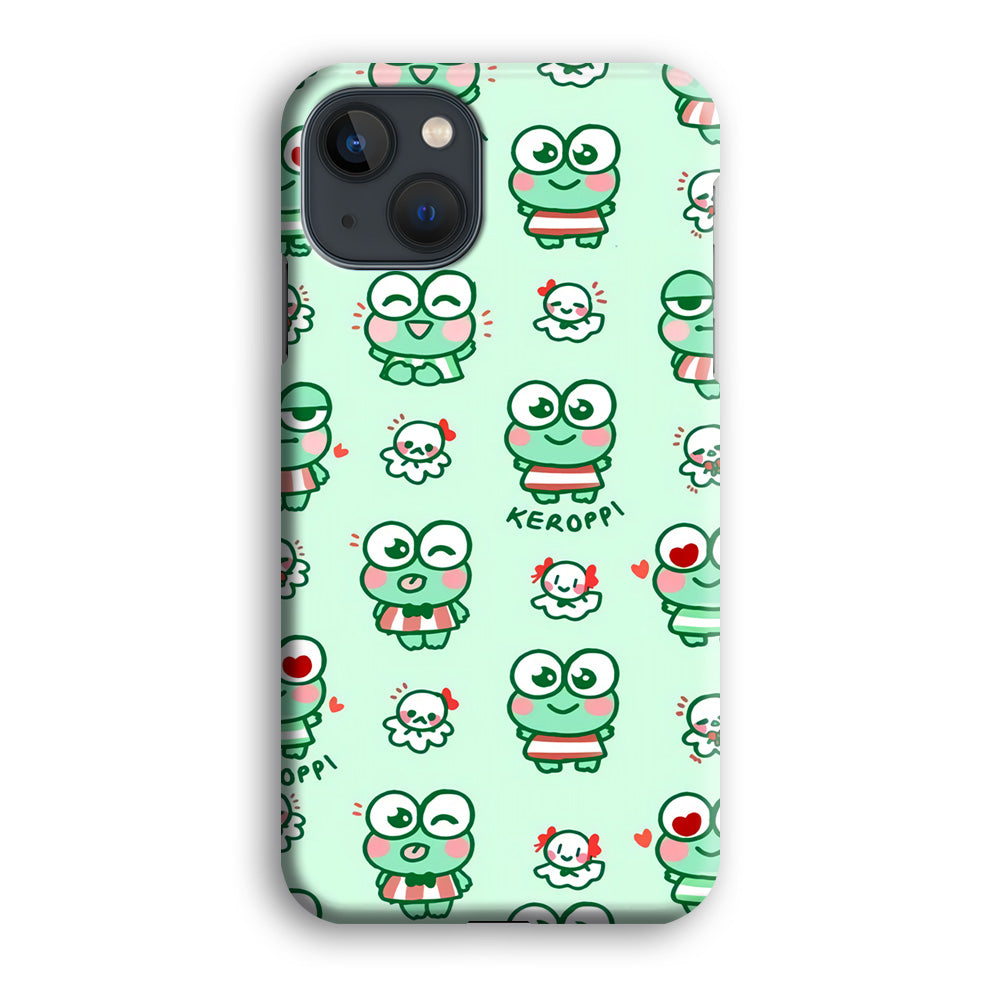 Keroppi Cute Expression iPhone 14 Plus Case