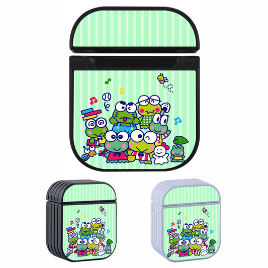 Keroppi Family Green Line Hard Plastic Case Cover For Apple Airpods