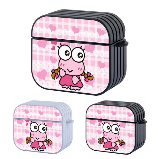 Keroppi Pink In Love Hard Plastic Case Cover For Apple Airpods 3