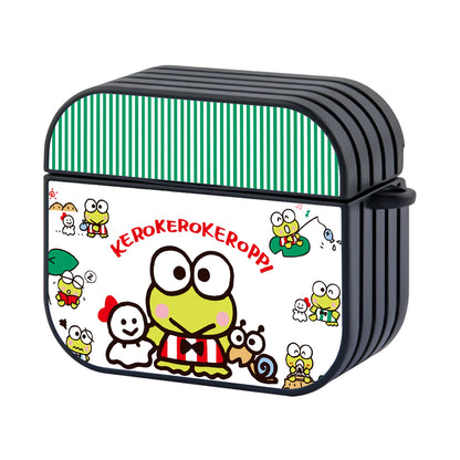 Keroppi With Best Friends Hard Plastic Case Cover For Apple Airpods 3