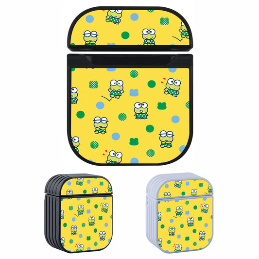 Keroppi Yellow Pattern Hard Plastic Case Cover For Apple Airpods