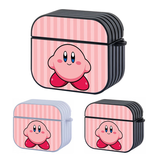 Kirby Stripe Pink Hard Plastic Case Cover For Apple Airpods 3