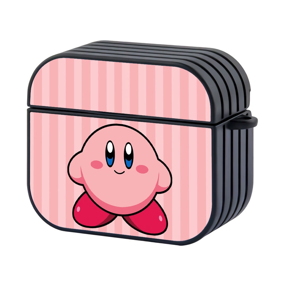 Kirby Stripe Pink Hard Plastic Case Cover For Apple Airpods 3