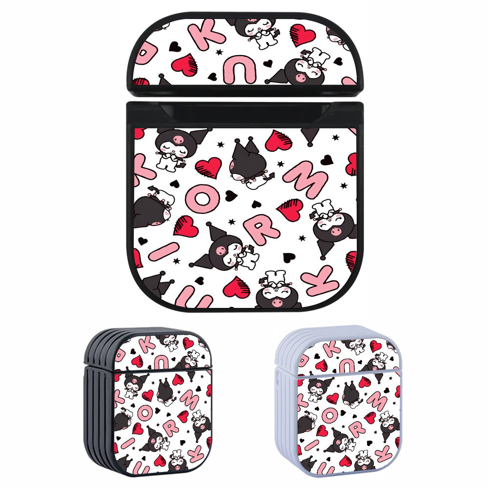 Kuromi Alphabet Hard Plastic Case Cover For Apple Airpods