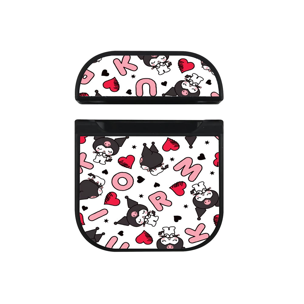 Kuromi Alphabet Hard Plastic Case Cover For Apple Airpods