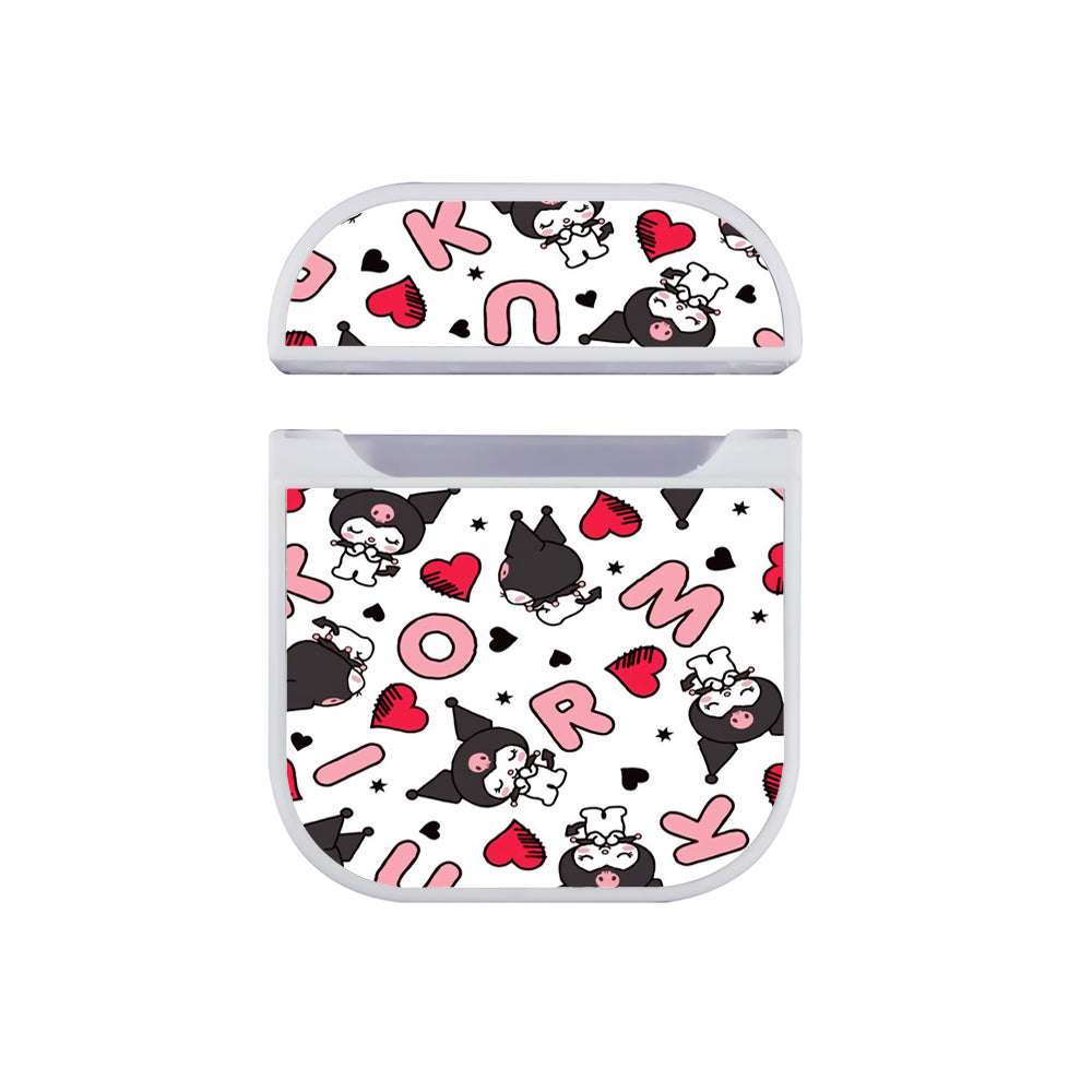 Kuromi Alphabet Hard Plastic Case Cover For Apple Airpods