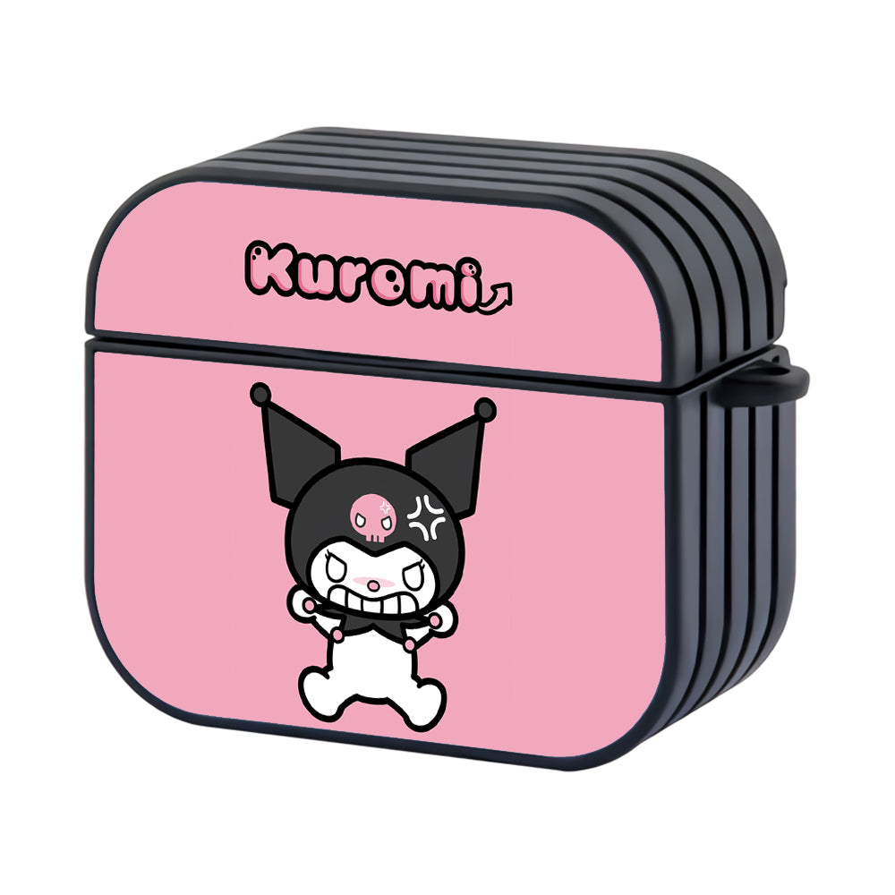 Kuromi Angry Style Hard Plastic Case Cover For Apple Airpods 3