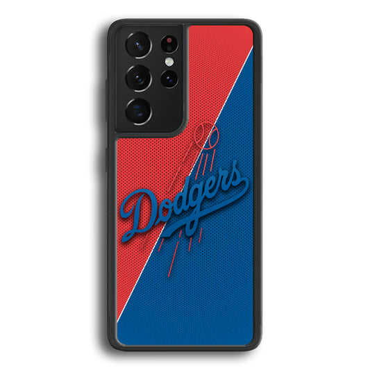 LA Dodgers Red And Blue Colour Samsung Galaxy S21 Ultra Case - Ezzystore