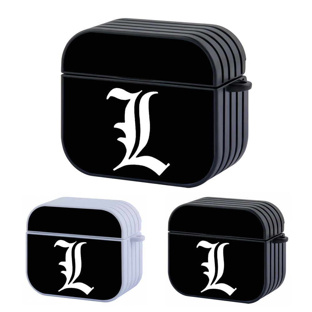 L Lawliet Death Note Symbol Hard Plastic Case Cover For Apple Airpods 3