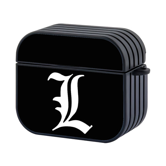L Lawliet Death Note Symbol Hard Plastic Case Cover For Apple Airpods 4 - Ezzystore