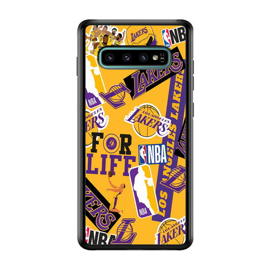 Los Angeles Lakers Word Of Pride Team Samsung Galaxy S10 Case