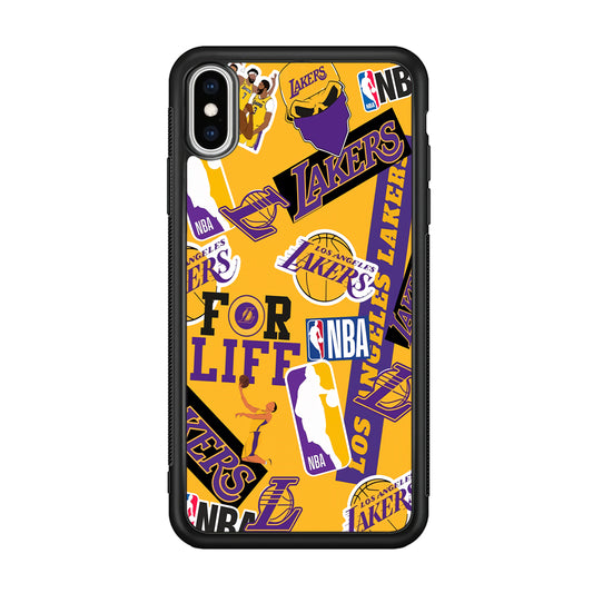 Los Angeles Lakers Word Of Pride Team iPhone X Case