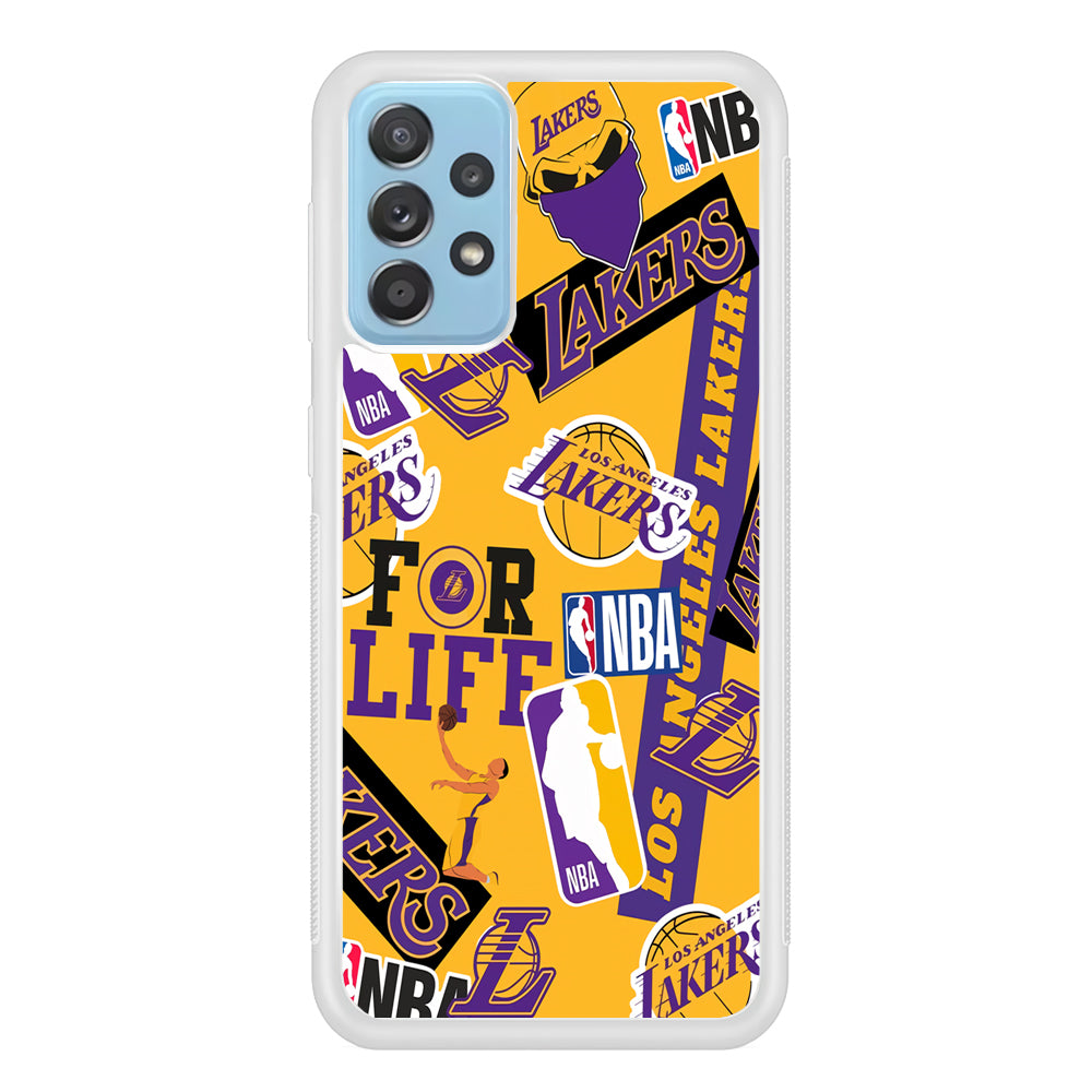 Los Angeles Lakers Word Of Pride Team Samsung Galaxy A52 Case ezzyst