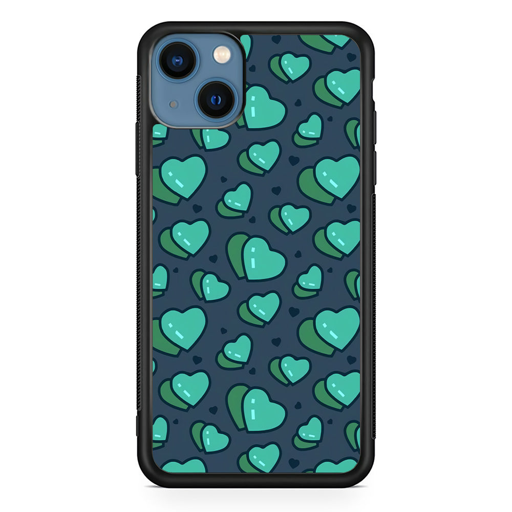 Love Green Doodle iPhone 14 Plus Case