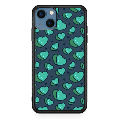 Love Green Doodle iPhone 14 Plus Case