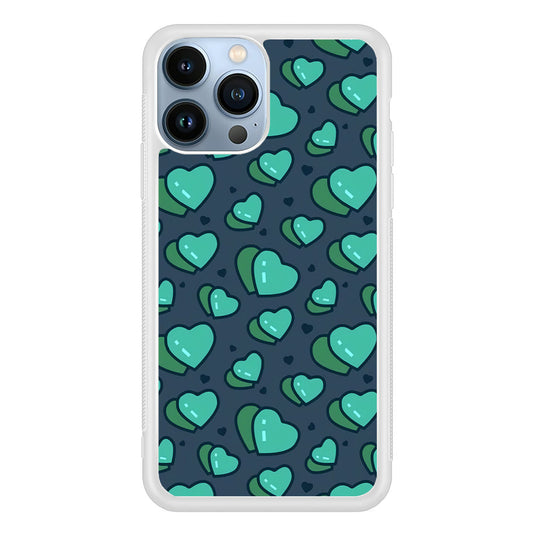 Love Green Doodle iPhone 14 Pro Case