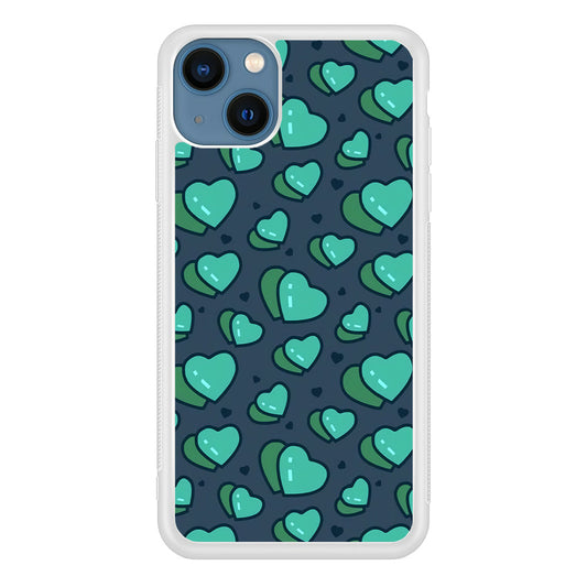 Love Green Doodle iPhone 15 Case