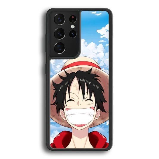 Luffy One Piece Warm Smile Samsung Galaxy S21 Ultra Case