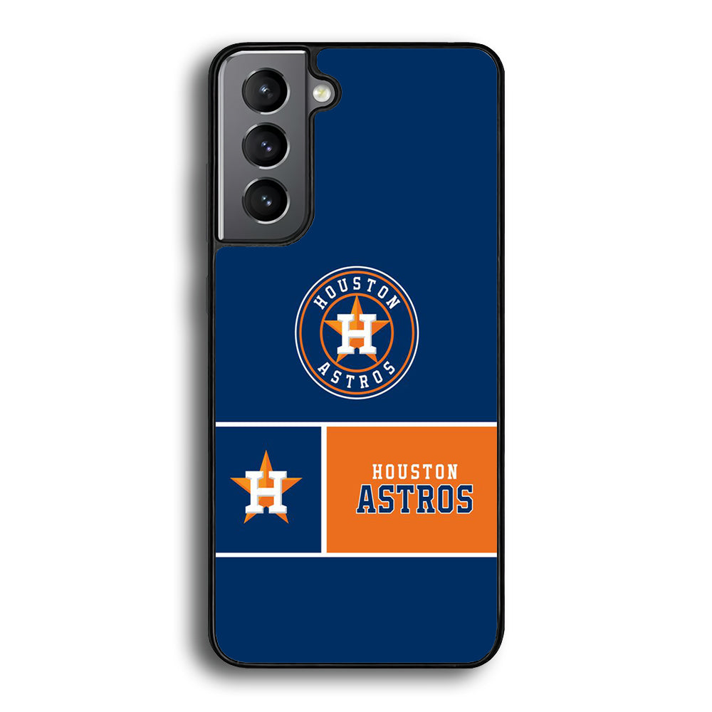 MLB Huston Astros Blue Orange Samsung Galaxy S22 Case - Ezzystore