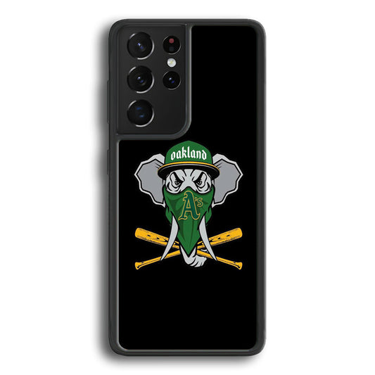 MLB  Oakland Athletics Elephant Logo Samsung Galaxy S22 Ultra Case - Ezzystore