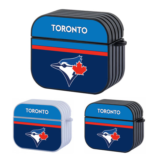 MLB Toronto Blue Jays Team Hard Plastic Case Cover For Apple Airpods 3