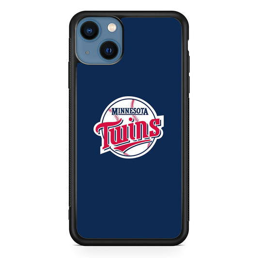 MLB  Minnesota Twins Logo Blue iPhone 14 Plus Case