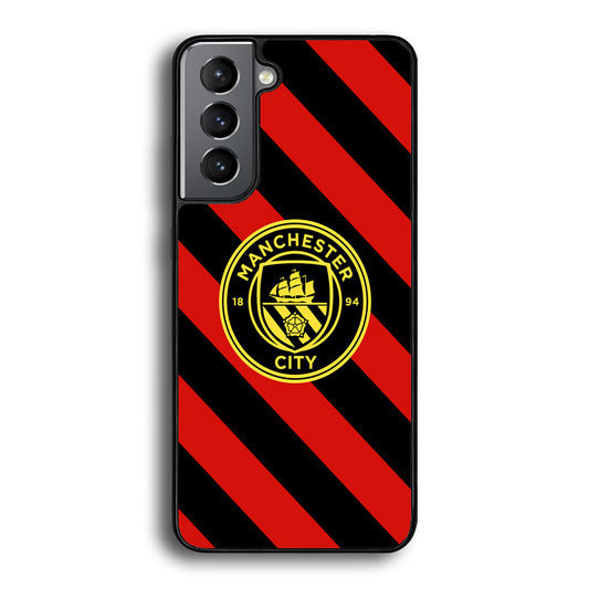 Manchester City Away Of Jersey Pattern Samsung Galaxy S24 Case - Ezzystore