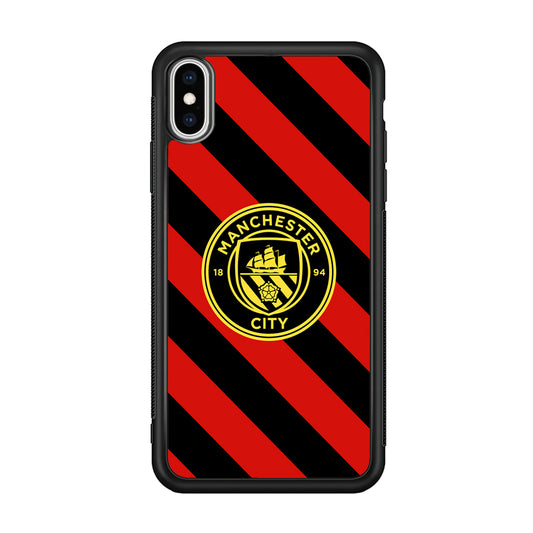Manchester City Away Of Jersey Pattern iPhone XS Case