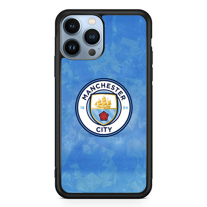 Manchester City Blue Abstract iPhone 15 Pro Case