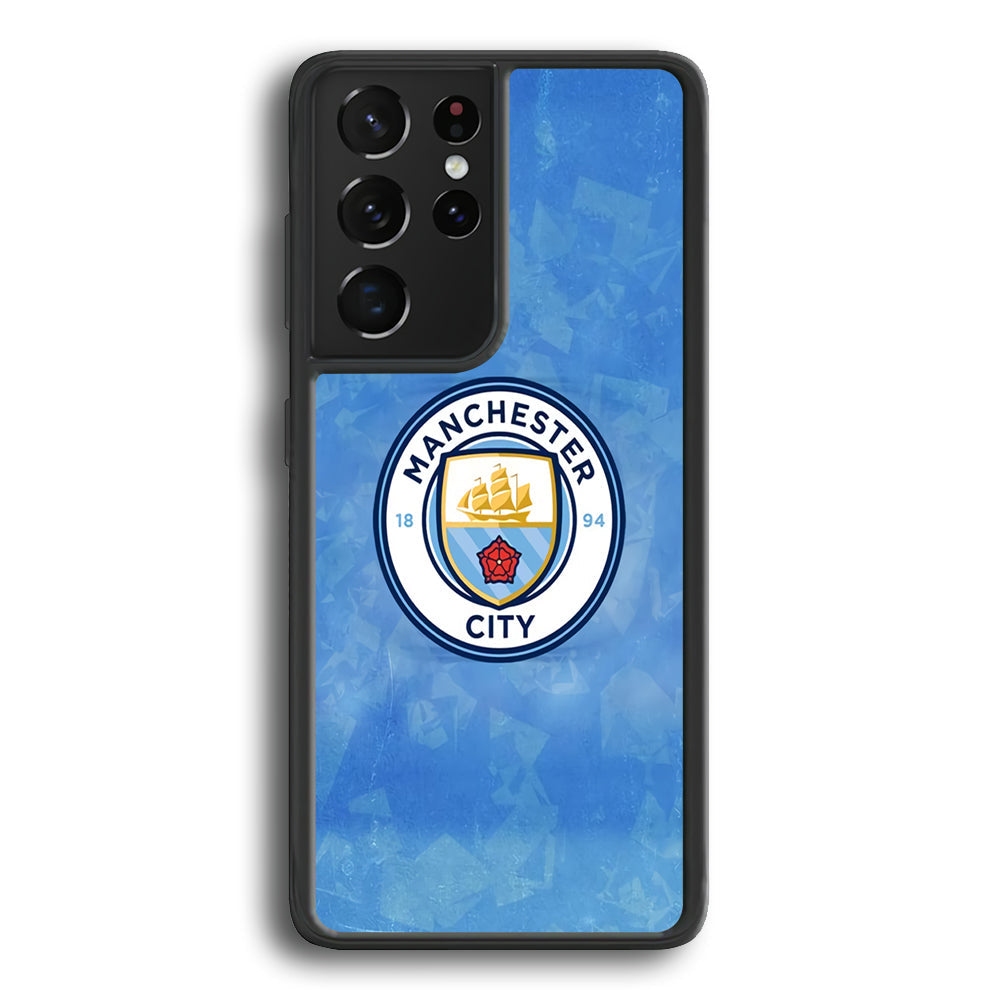 Manchester City Blue Abstract Samsung Galaxy S23 Ultra Case - Ezzystore