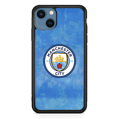 Manchester City Blue Abstract iPhone 15 Plus Case