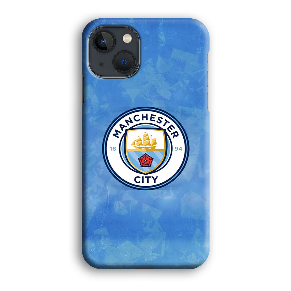 Manchester City Blue Abstract iPhone 15 Plus Case