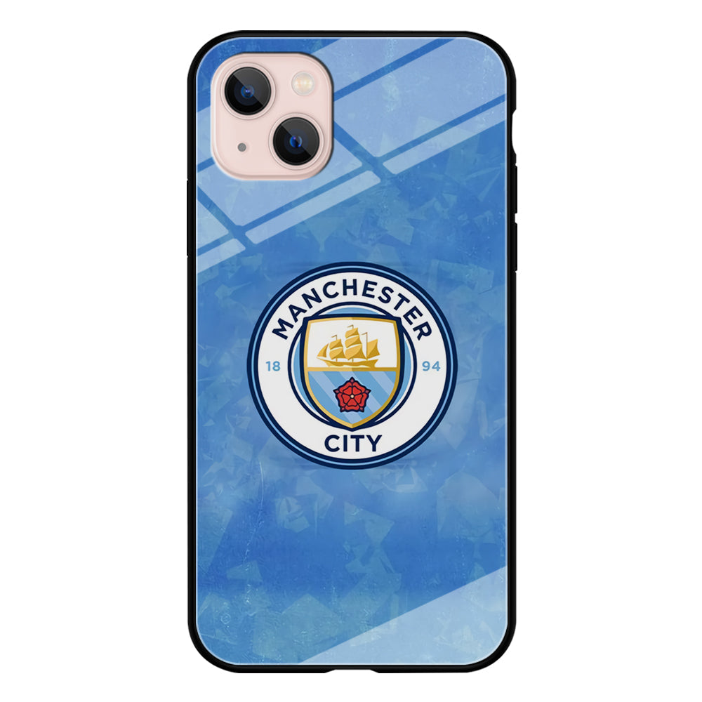 Manchester City Blue Abstract iPhone 15 Plus Case